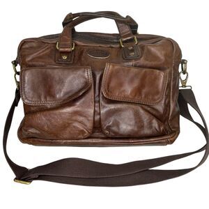 Fossil Transit Leather Brief Shoulder Bag Limited Edition Laptop Bag